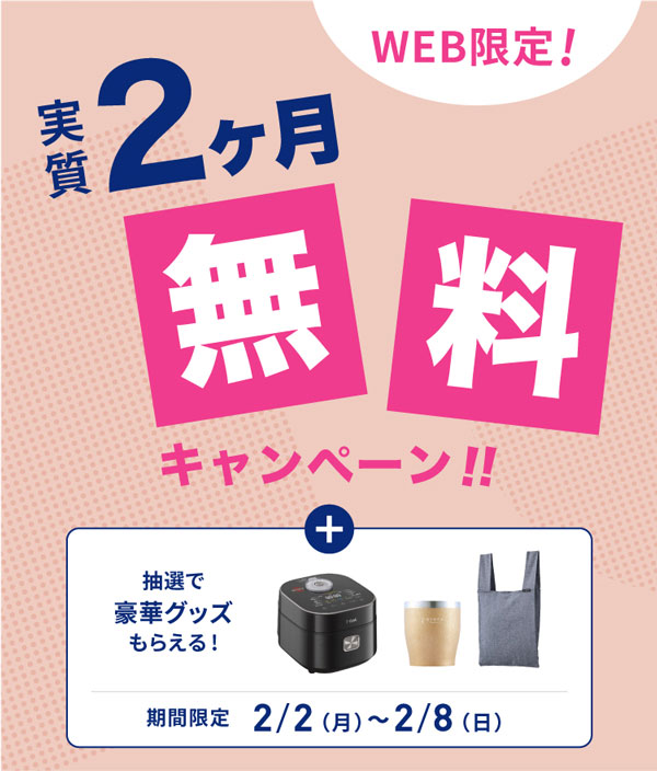 エブリィフレシャス実質2ヶ月無料キャンペーン