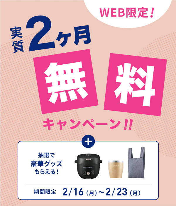 エブリィフレシャス実質2ヶ月無料キャンペーン