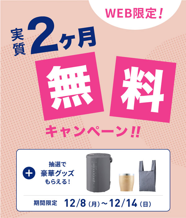 エブリィフレシャス実質2ヶ月無料キャンペーン