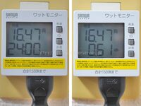 ピュアライフ、節電モード：レベル2使用時の電気代 16.47円／日